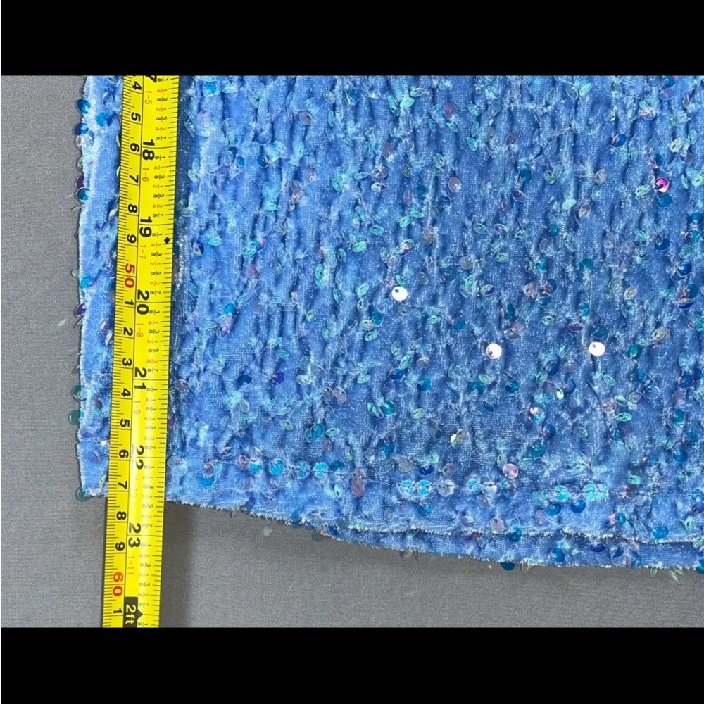 Lucy In The Sky Iridescent Sequin Bodycon Dress Baby Blue Home Coming Dress Sz M - Picture 14 of 14